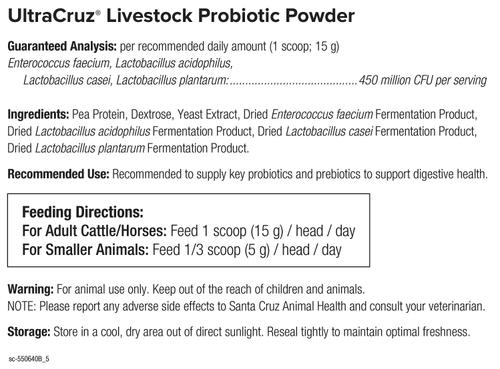 Show full view: UltraCruz Probiotic Powder Livestock Supplement, 5-lb bag slide 4 of 4