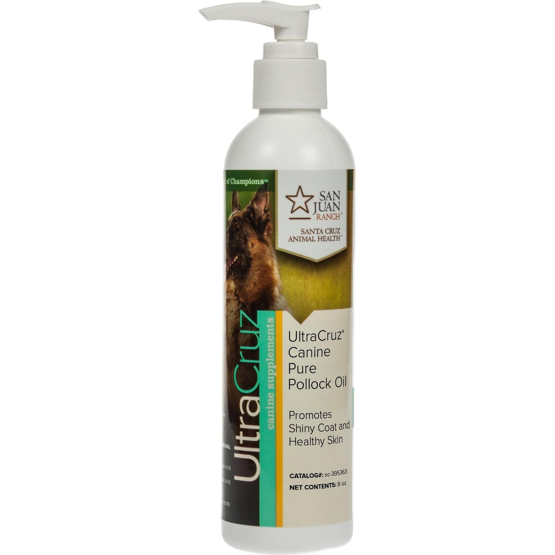 UltraCruz Pure Pollock Oil Dog Supplement, 8-fl oz bottle