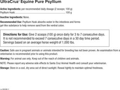 UltraCruz Pure Psyllium Digestive Health Powder Horse Supplement, 4-lb bag slide 2 of 4