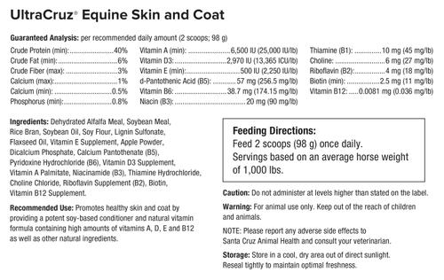 Show full view: UltraCruz Skin & Coat Pellets Horse Supplement, 10-lb bag slide 4 of 4