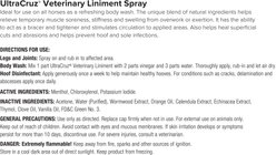 UltraCruz Veterinary Horse Liniment Spray, 16-fl oz bottle slide 2 of 4