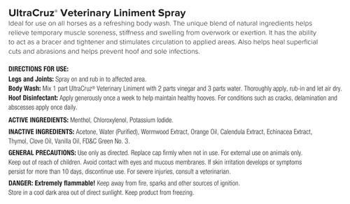 Show full view: UltraCruz Veterinary Horse Liniment Spray, 16-fl oz bottle slide 2 of 4