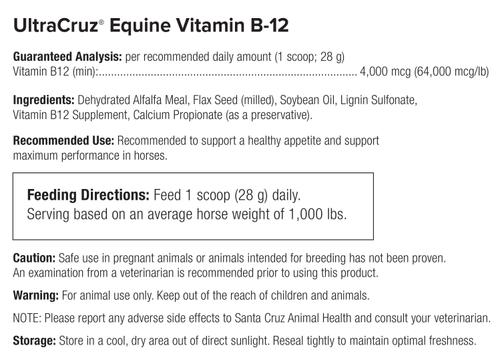 Show full view: UltraCruz Vitamin B-12 Nervous System Support Pellets Horse Supplement, 4-lb bag slide 4 of 4