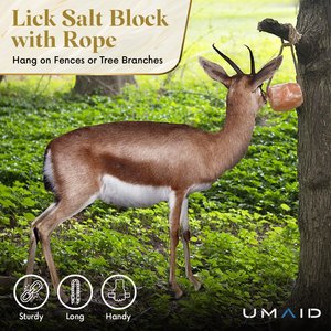 UMAID Himalayan Salt Lick on Rope Horse Treat, 6-lb, 1 count