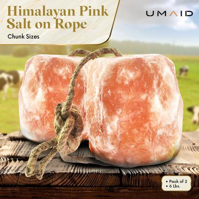 Show full view: UMAID Himalayan Salt Lick on Rope Horse Treat, 6-lb, 2 count slide 2 of 8