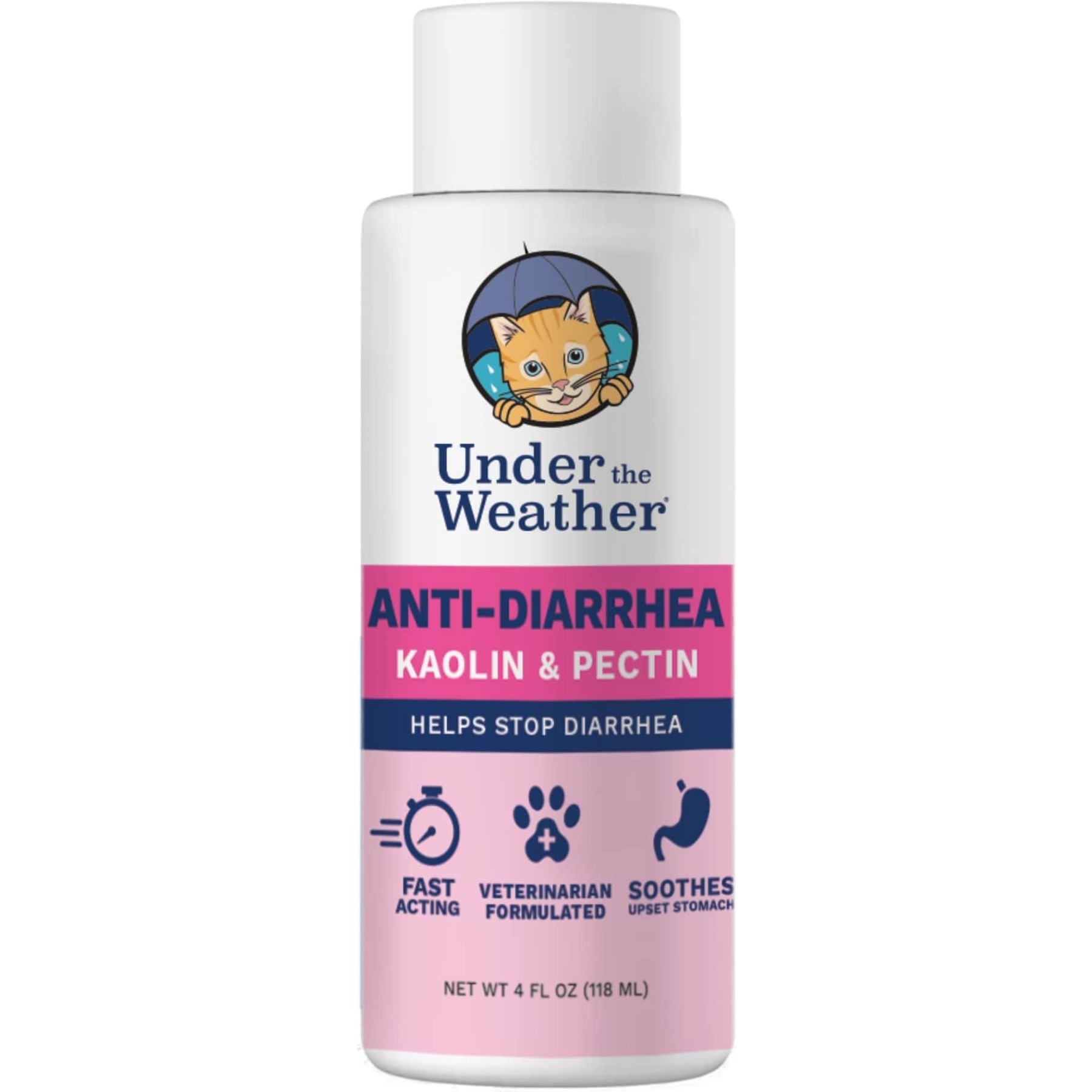Under the Weather Anti-Diarrhea Liquid Supplement for Cats, 4-fl oz bottle