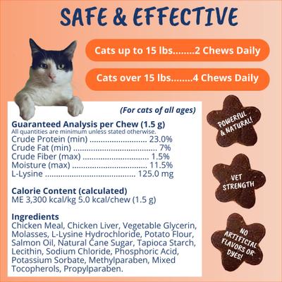 Show full view: Under the Weather L-lysine Immune Support Chews Cat Supplement, 3.17-oz bag slide 8 of 8