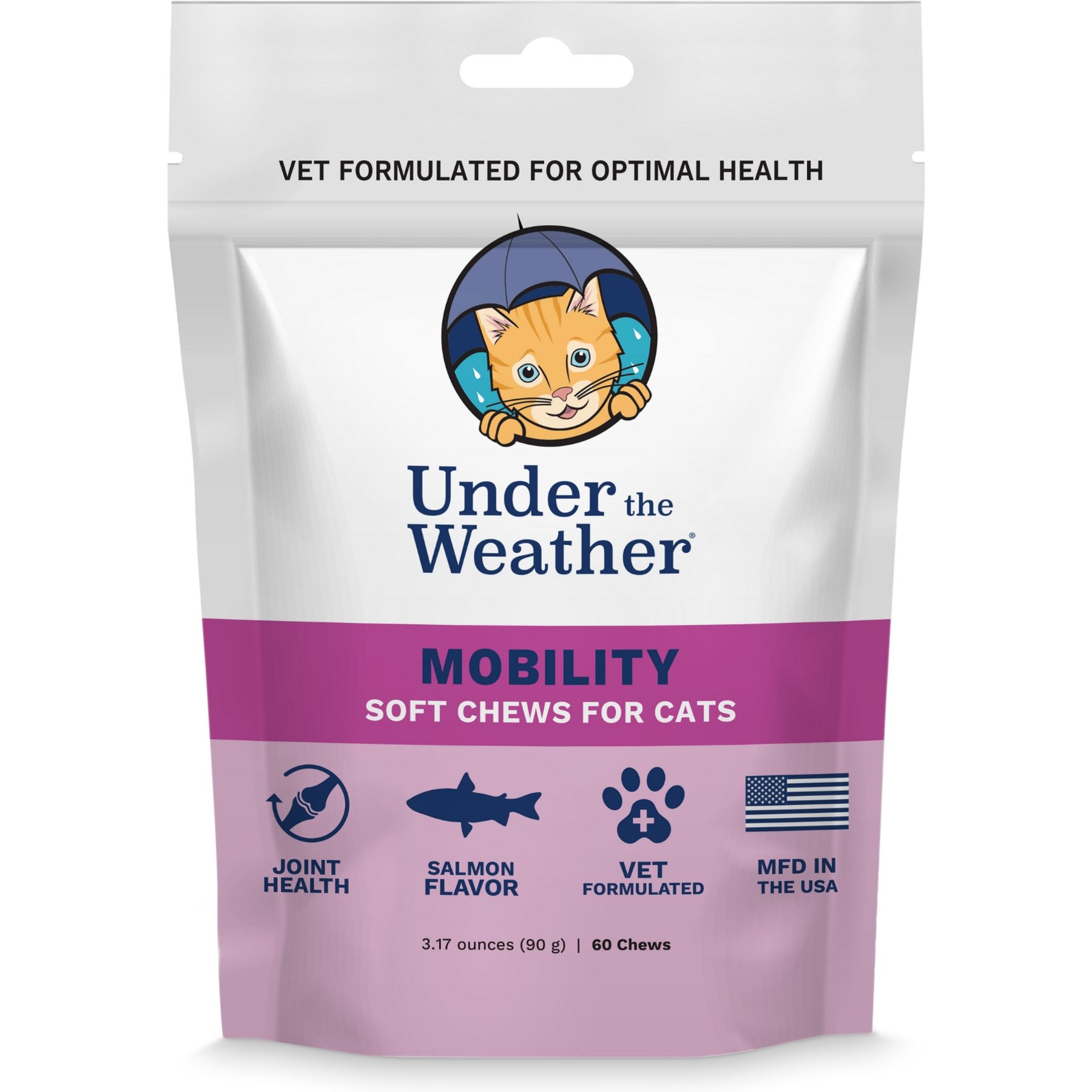 Under the Weather Mobility Soft Chews Cat Supplement, 3.17-oz bag