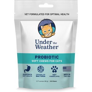 Under the Weather Probiotic Soft Chews Cat Supplement, 3.17-oz bag