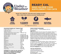 Under the Weather Ready Cal High Calorie Food Nutritional Gel Cat Supplement, 80-cc syringe slide 2 of 6