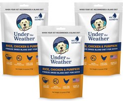 Under the Weather Rice, Chicken & Pumpkin Freeze-Dried Dog Food, 6-oz bag, 3 count