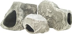 Underwater Galleries Assorted Cichlid Aquarium Stone Caves, 3 count box