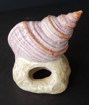 Show full view: Underwater Galleries Fish Tank Ceramic Rock Cave Fish Hideout, Gray, Medium slide 3 of 3