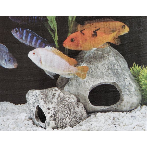 Underwater Galleries Assorted Cichlid Aquarium Stone Caves, 15 count box