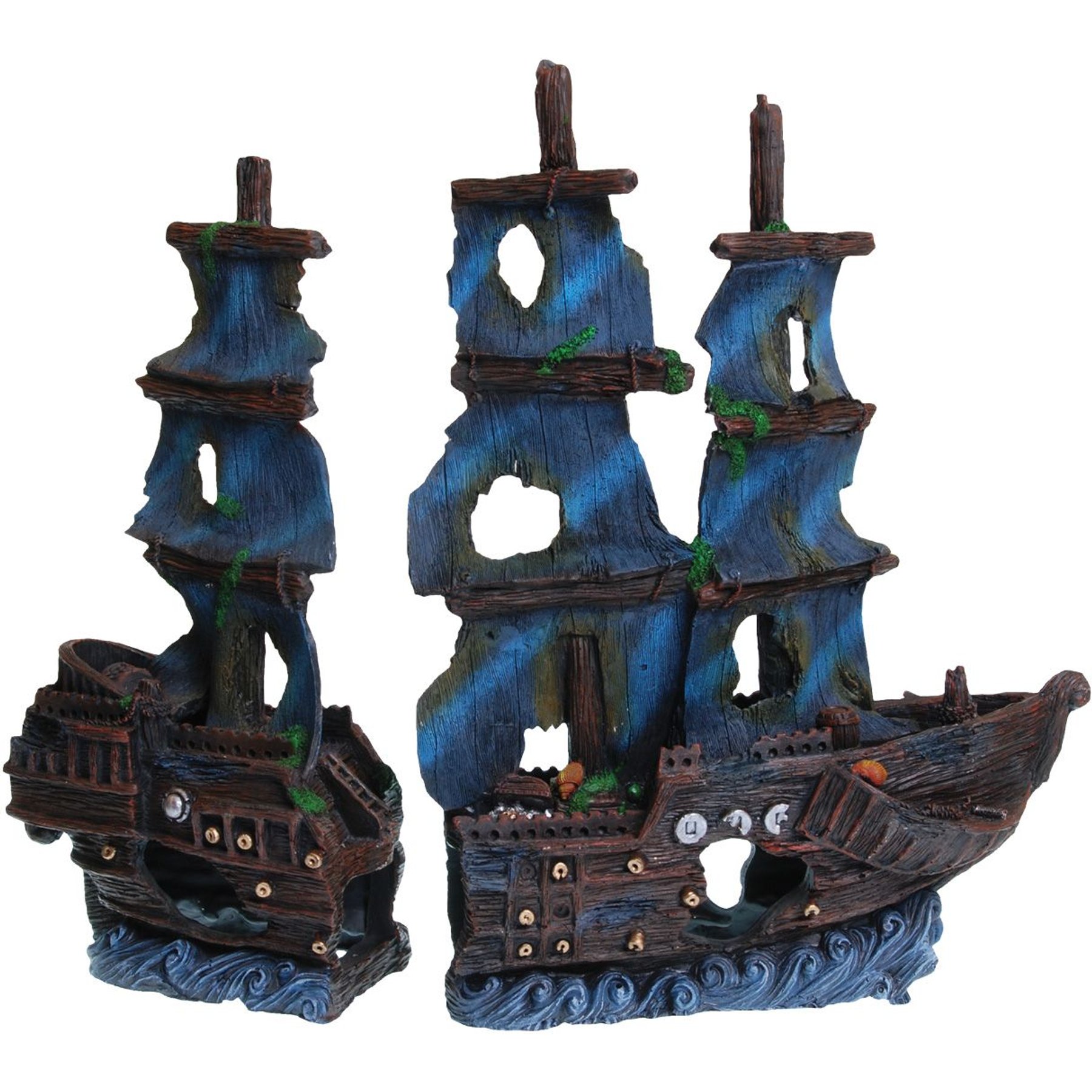Underwater Treasures Atlantic Schooner Fish Ornament, 2 count