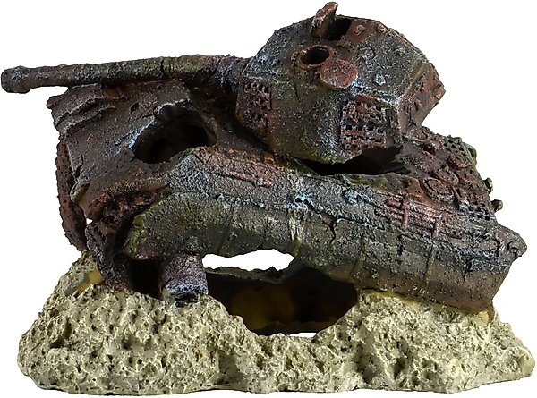 Show full view: Underwater Treasures Battle Tank Fish Ornament slide 1 of 1
