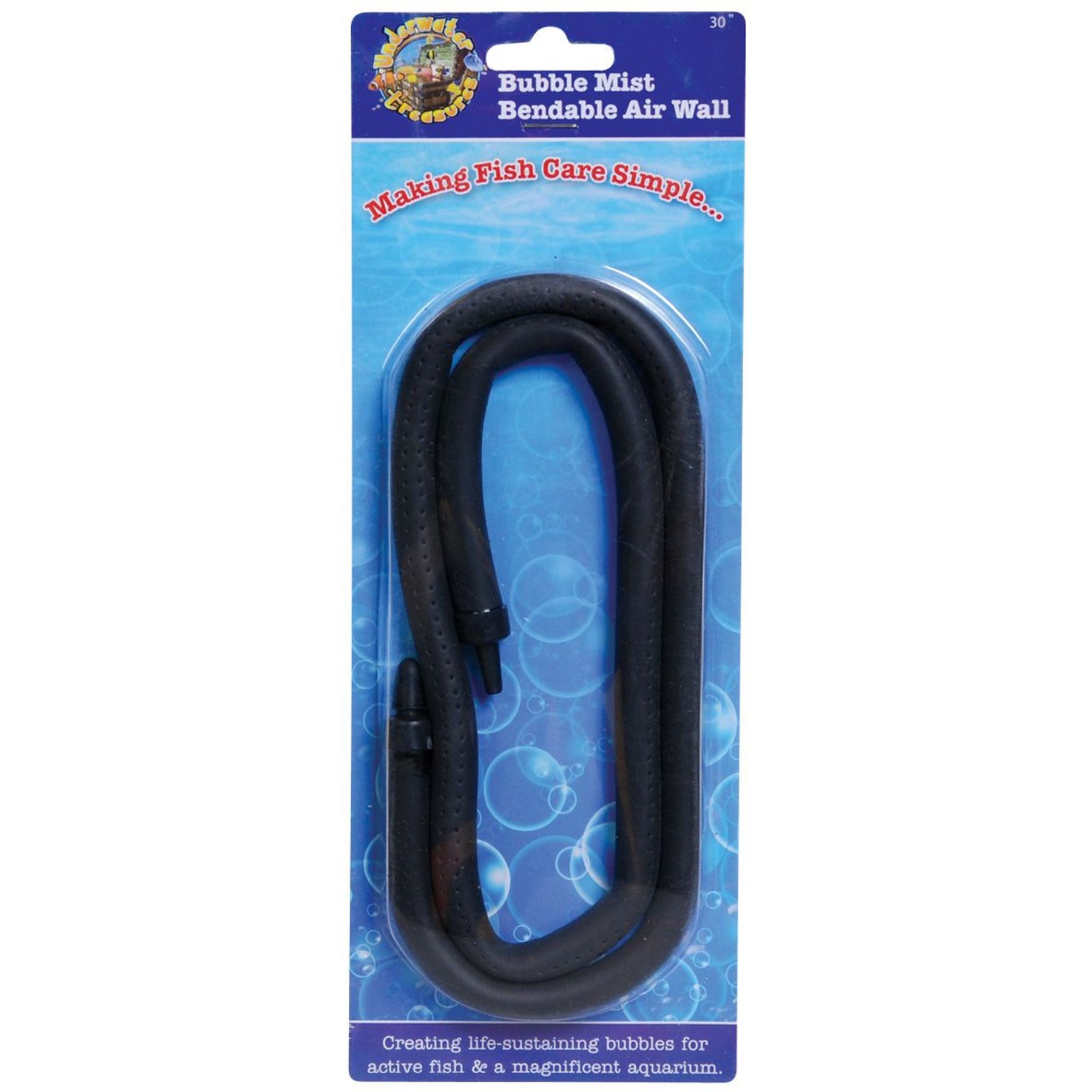Underwater Treasures Bendable Rubber Fish Air Diffuser, 30-in