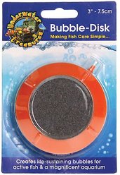 Underwater Treasures Bubble Disk Aquarium Pump, 3-in