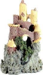 Underwater Treasures Castle on Mountain Fish Ornament