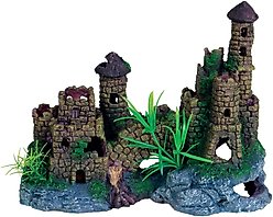 Underwater Treasures Cobblestone Castle Fish Ornament
