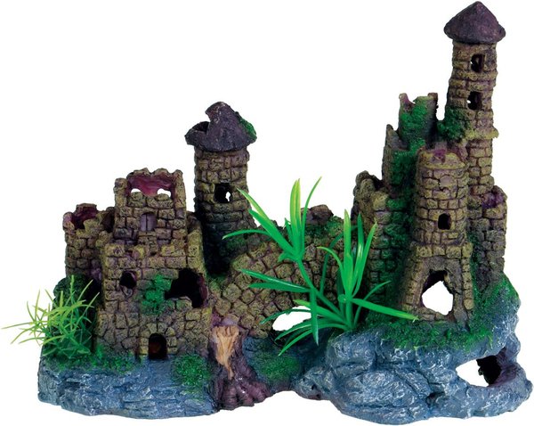 Show full view: Underwater Treasures Cobblestone Castle Fish Ornament slide 1 of 1