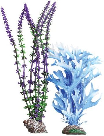 Underwater Treasures Deep Ocean Plant Combo Fish Ornament, 2 count