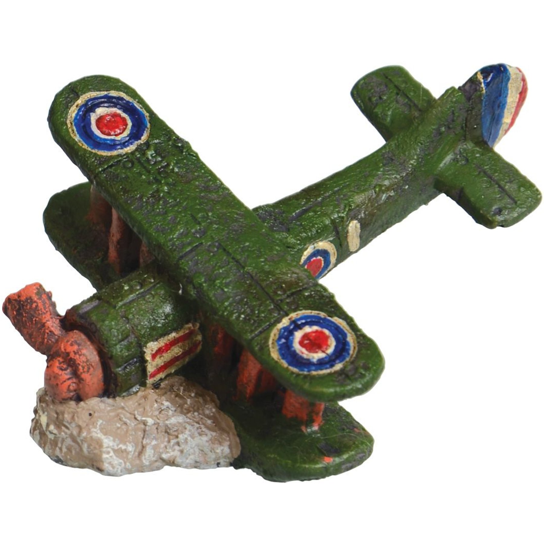 Underwater Treasures Downed Bi-Plane Fish Ornament, 1.2-inch