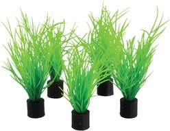Underwater Treasures Mini Plant Bog Grass Fish Ornament, 5 count