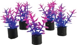 Underwater Treasures Mini Plant Fish Aquarium Ornament, 5 count
