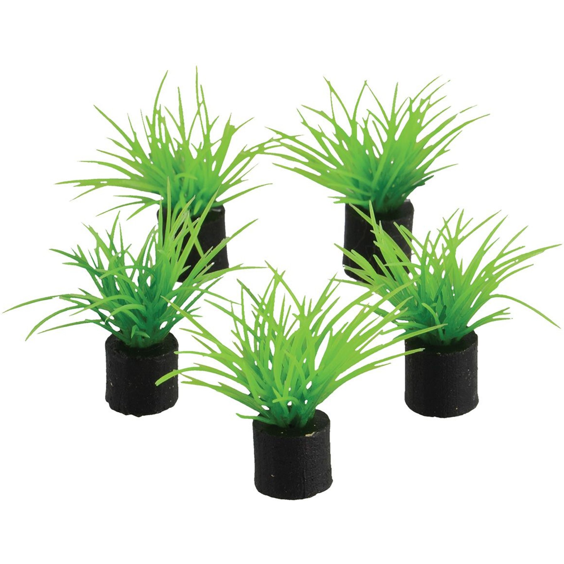 Underwater Treasures Mini Plant Grass Fish Ornament, 1.5-in, 5 count, Green