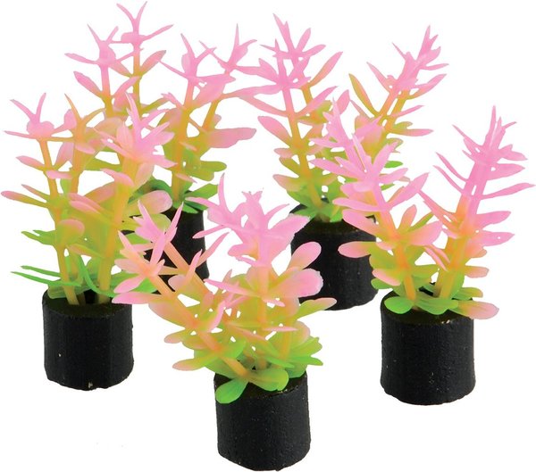 Underwater Treasures Mini Plant Grass Fish Ornament, 1.5-in, 5 count