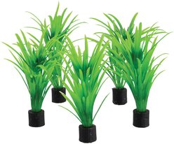 Underwater Treasures Mini Plant Green Tall Grass Fish Ornament, 3.25-in, 5 count