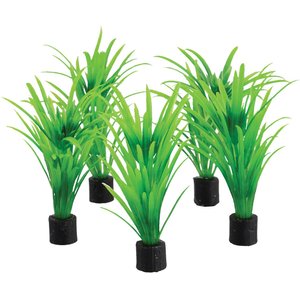 Underwater Treasures Mini Plant Green Tall Grass Fish Ornament, 3.25-in, 5 count