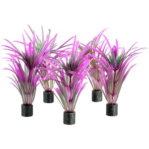 Underwater Treasures Mini Plant Purple Grass Fish Ornament, 5 count