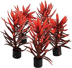Underwater Treasures Mini Plant Red & Brown Fish Ornament, 3-in, 5 count
