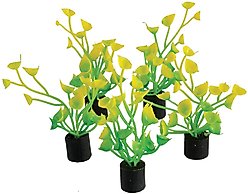 Underwater Treasures Mini Plant Yellow & Green Fish Ornament, 2-in, 5 count