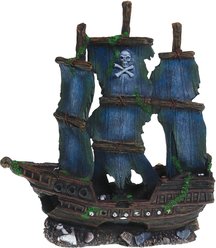 Underwater Treasures Pirate Ship Fish Aquarium Ornament