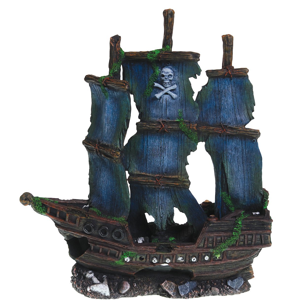 Underwater Treasures Pirate Ship Fish Aquarium Ornament