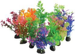 Underwater Treasures Plant on Rock Mixed Fish Ornament, 10 count, Small