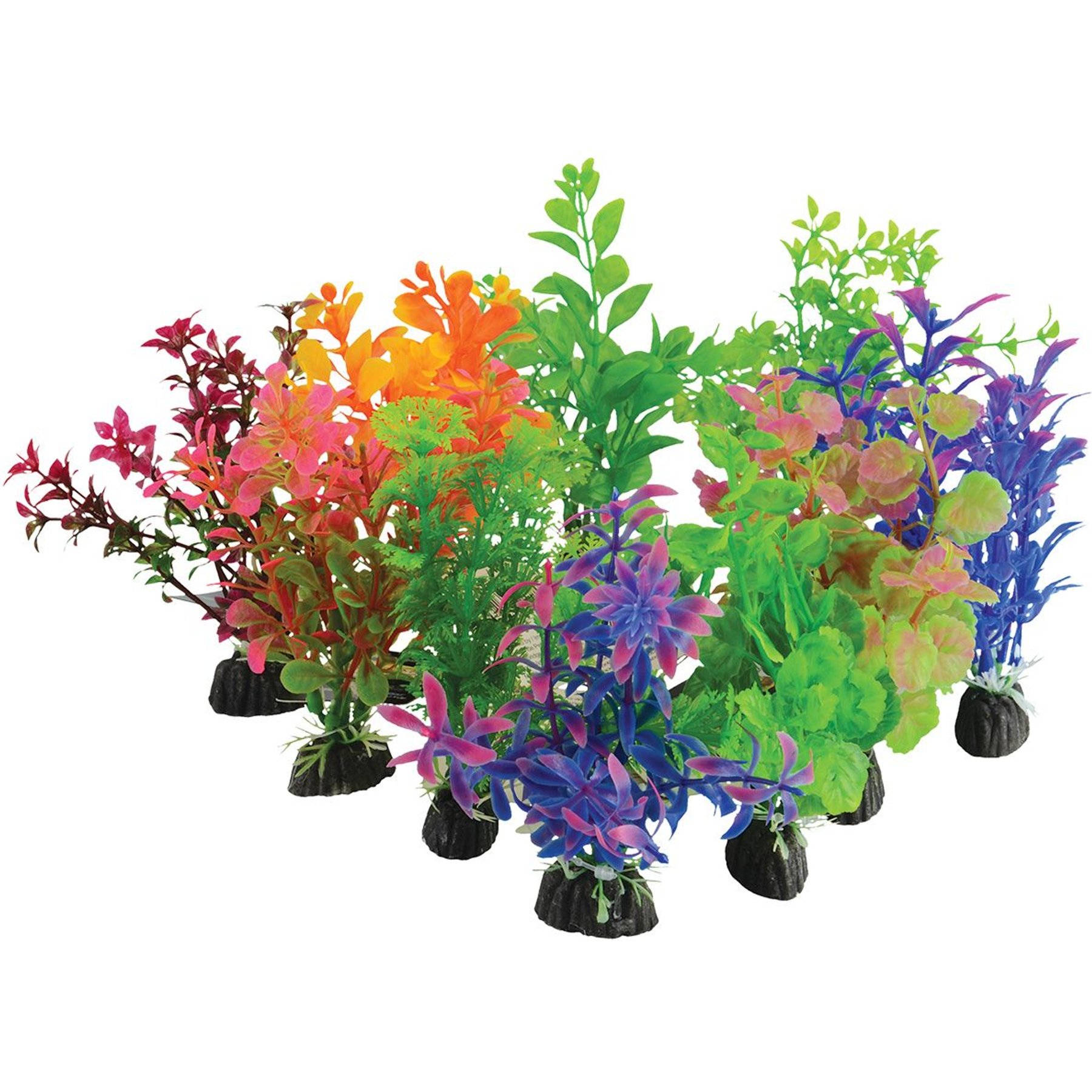 Underwater Treasures Plant on Rock Mixed Fish Ornament, 10 count, Small