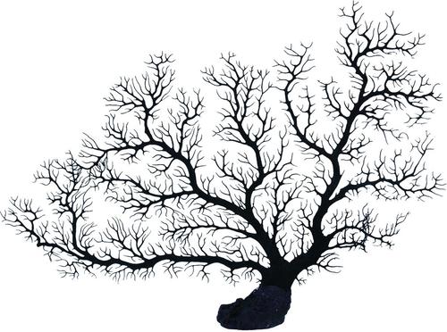 Show full view: Underwater Treasures Sea Fan Coral Fish Ornament, Black slide 1 of 2