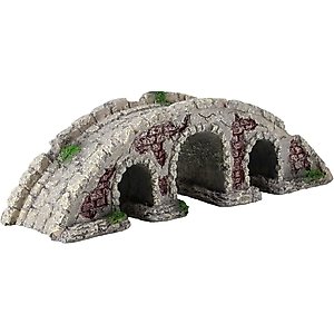 Underwater Treasures Stone Bridge Fish Ornament