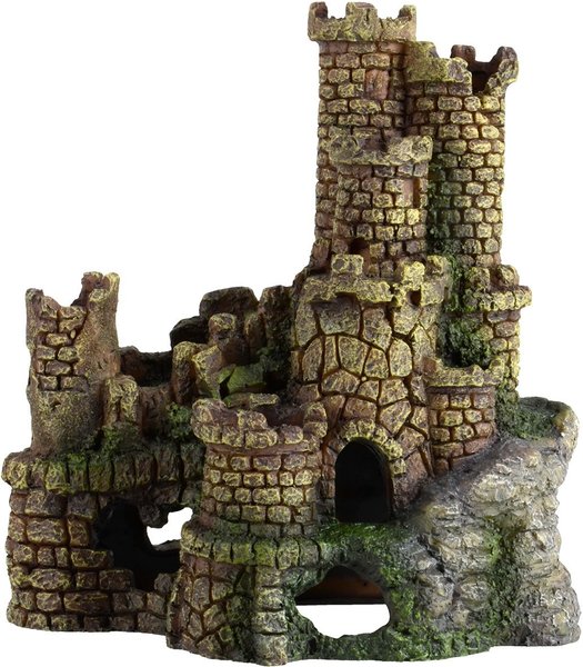 Show full view: Underwater Treasures Stone Fortress Fish Ornament slide 1 of 2