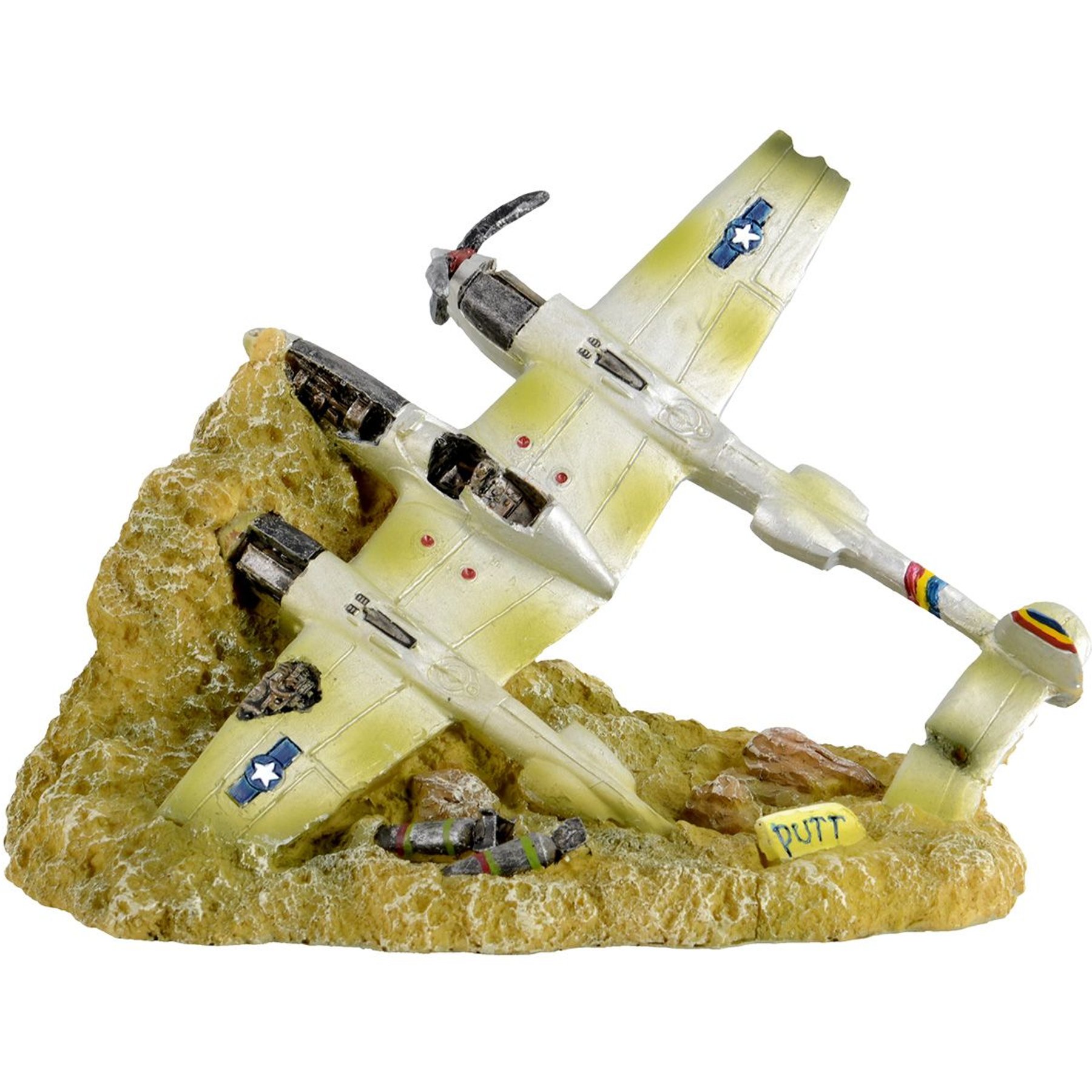 Underwater Treasures Sunken Fighter Plane Fish Ornament