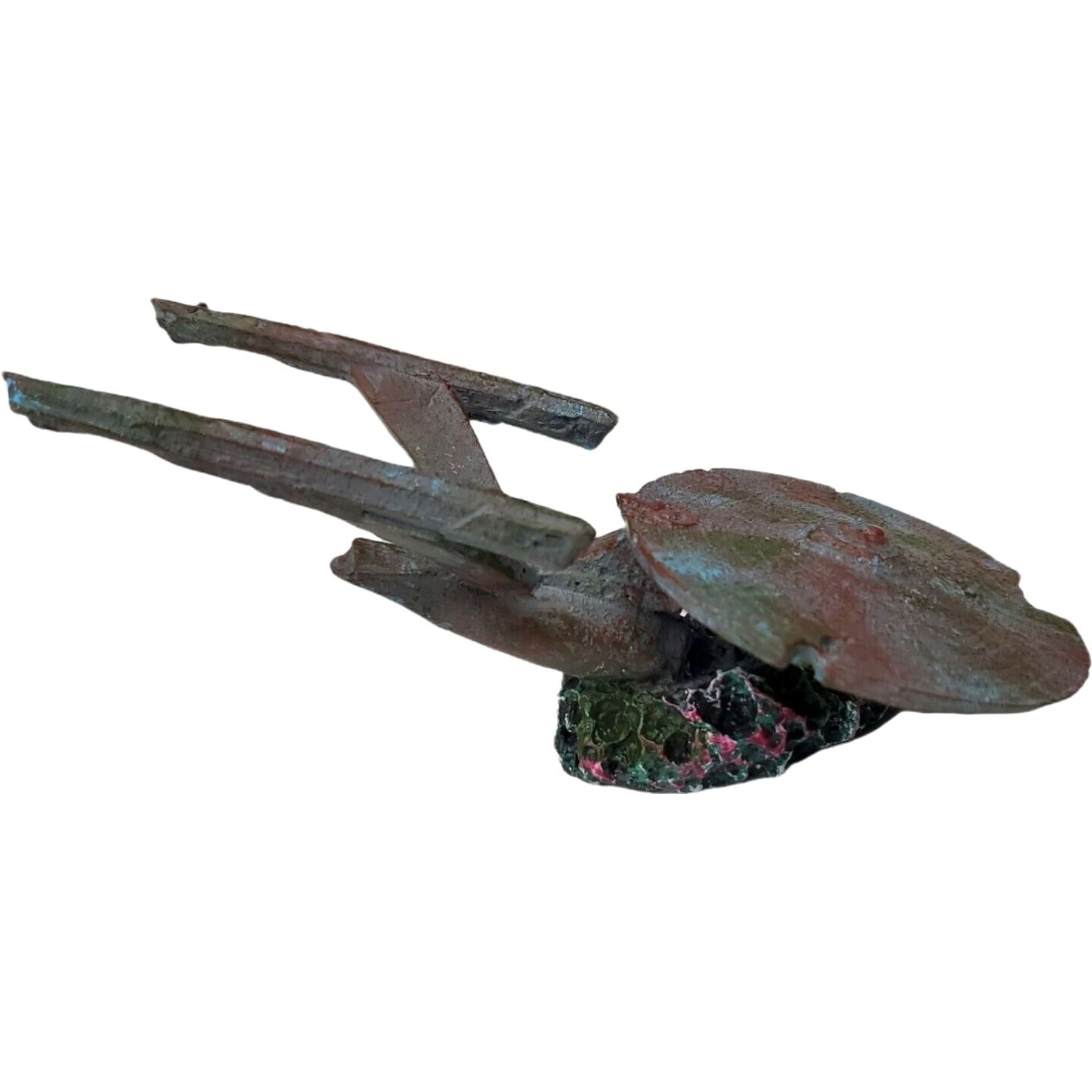 Underwater Treasures Sunken Space Ship Fish Ornament, Medium