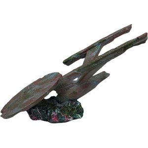 Underwater Treasures Sunken Space Ship Fish Ornament, Medium
