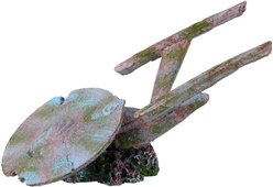 Underwater Treasures Sunken Space Ship Fish Ornament, Small
