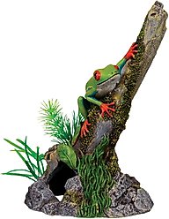 Underwater Treasures Tree Frog on Stump Fish Ornament