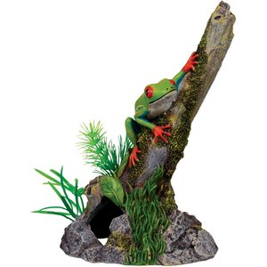 Underwater Treasures Tree Frog on Stump Fish Ornament