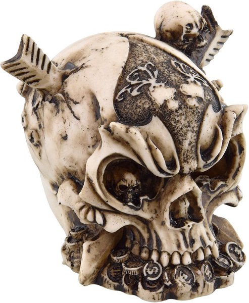 UNDERWATER TREASURES Warrior Skull Fish Ornament